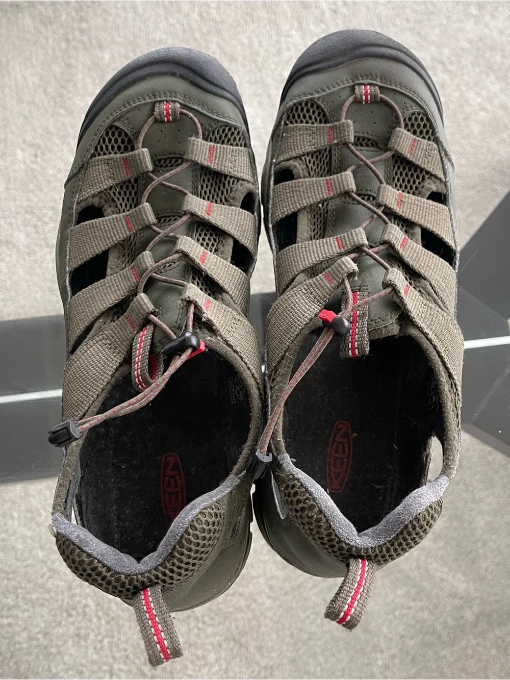 KEEN Newport Water Sport Sandals Waterproof Khaki Red Men’s Size 11 Outdoor‎